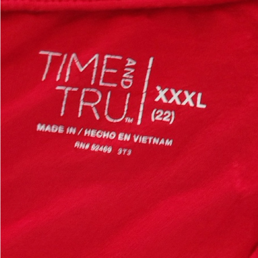 Time and Tru Red V-Neck Sleeveless Tank Top - Picture 5 of 8